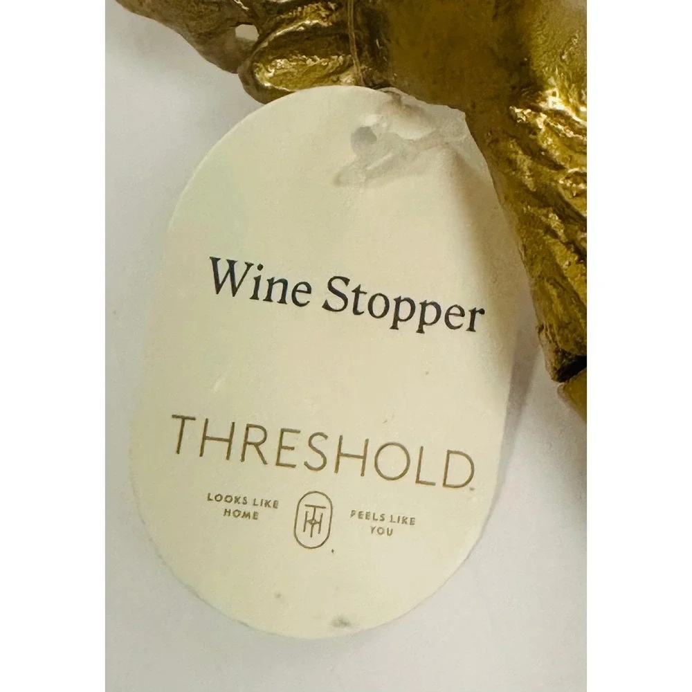 Threshold Gold Reindeer Head Wine Bottle Stopper 6
